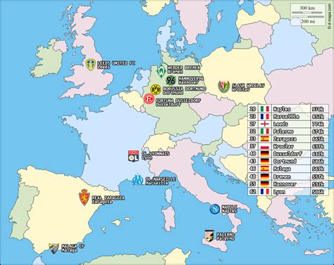 [OC] List of the European largest cities with just 1 football team (at ...