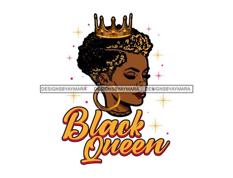 Afro Woman SVG Black Queen Quotes African American Melanin Nubian Black Girl Magic JPG PNG ...