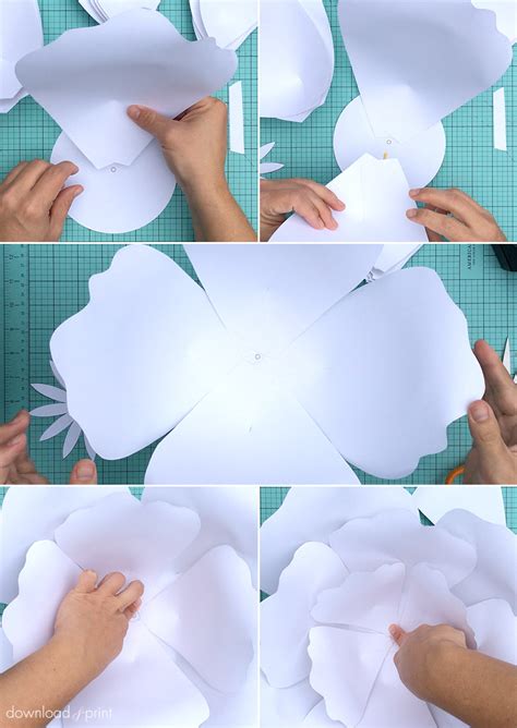 How to make giant paper roses plus a free petal template