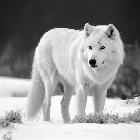 White Wolf in Snow Wall Art Wildlife Photography Ai-generated Digital ...