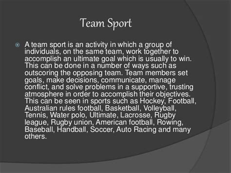 team sport