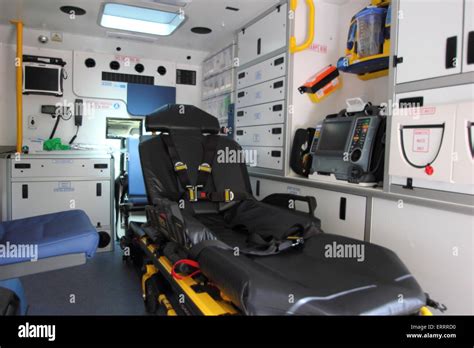 Interior of an ambulance, England, UK Stock Photo - Alamy