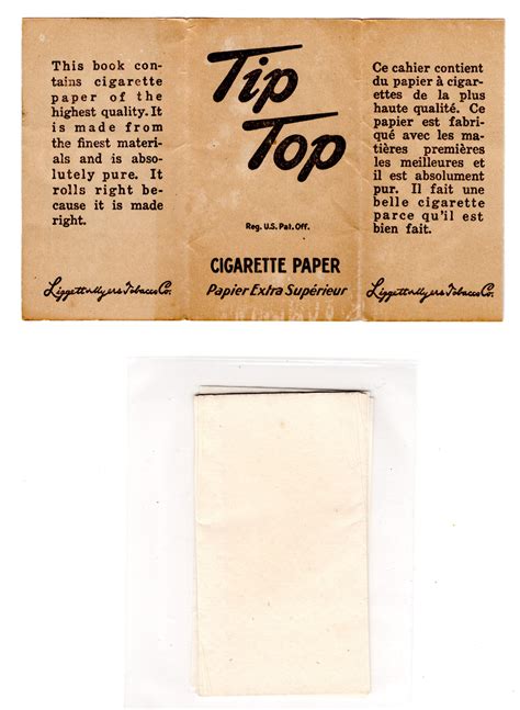 Lot Detail - VINTAGE TIP TOP TOBACCO ROLLING PAPERS