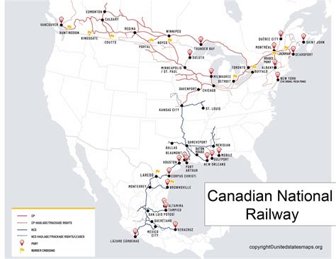 Canadian National Railway Map [Railroads Route System]