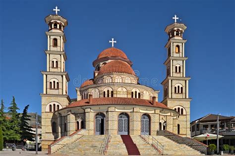 The Resurrection of Christ Cathedral of Korca Stock Image - Image of ...