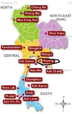 Map of Rayong Province, Thailand. | Download Scientific Diagram