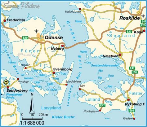 MAP OF ODENSE - TravelsFinders.Com