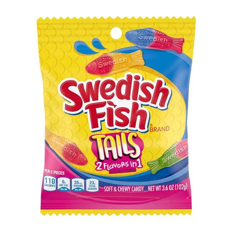 Swedish Fish Tails 2 Flavors in 1 Soft & Chewy Candy, 102g — Exotic Snacks Company