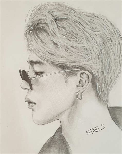 #JIMIN fanart #BTS #BANGTAN Kpop Drawings, Pencil Art Drawings, Cool ...