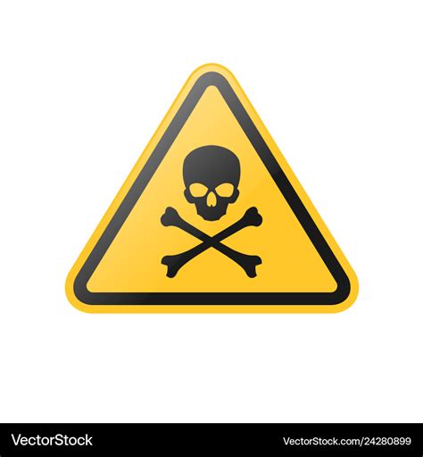 Poison danger warning sign Royalty Free Vector Image