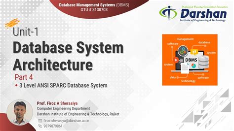 3 Level ANSI SPARC Architecture of Database System | Unit-1 #04 - YouTube