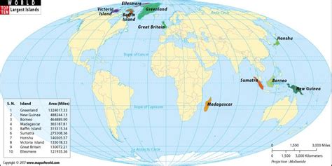 What are the Top Ten Largest Islands in the World? | Large island, Baffin island, Island map