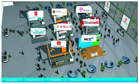 Representation of virtual booths at a career fair (picture courtesy of... | Download Scientific ...