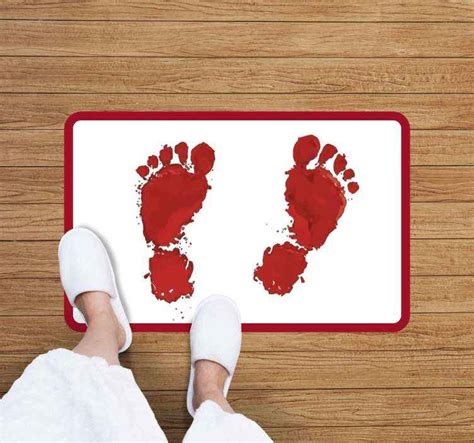 bloody footprints halloween mats - TenStickers