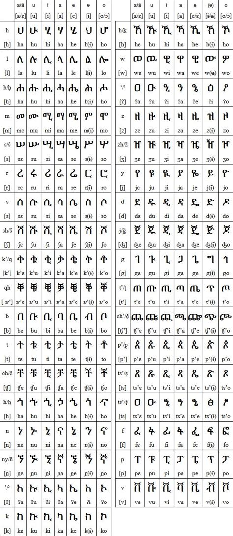 Amharic alphabet, pronunciation and language | Amharic language ...