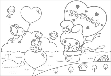 My Melody Coloring Pages | Color Udin