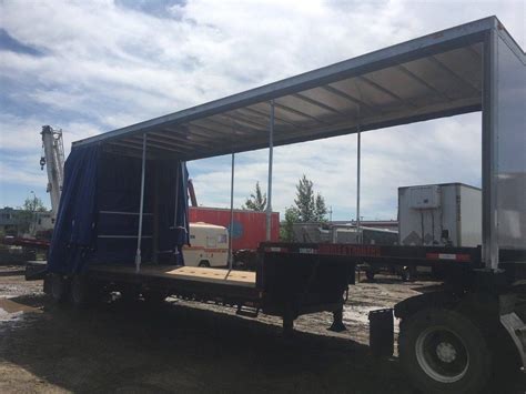 Curtain Side Tarp Install in Edmonton, Alberta by Maverick Trailer Repair