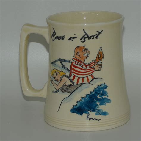 Vintage Retro Kitsch Royal Winton tankard Beer is Best | JR Duncan – Roundabout Antiques