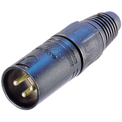 Neutrik NC3MX-B Male Black XLR Connector with Gold Contacts