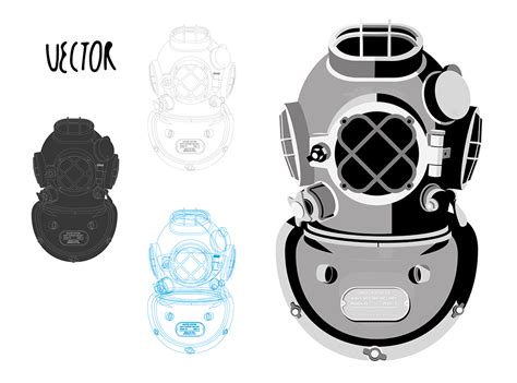 Old School Diving Helmet Vector on Behance