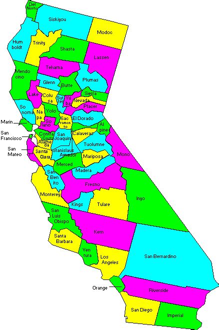 County In California Map - Large World Map