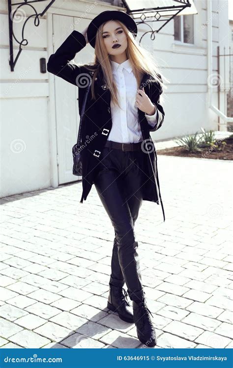 Fashion Street Outfit.beautiful Girl In Fashion Clothes And Accessories ...