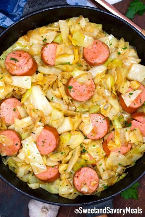 Fried Cabbage and Sausage [Video] - Sweet and Savory Meals