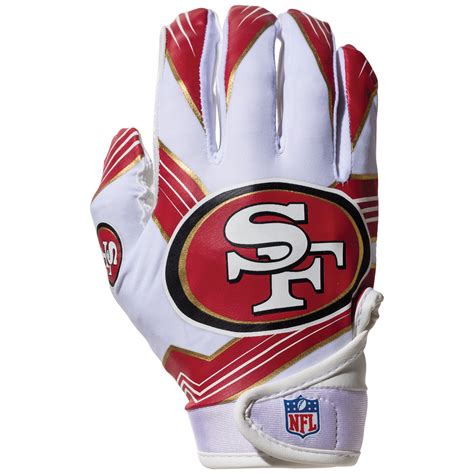 Franklin Sports NFL San Francisco 49ers Youth Football Receiver Gloves ...