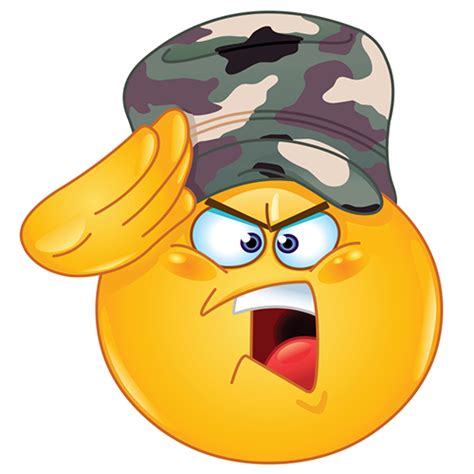 Soldier Smiley | Funny emoticons, Animated emoticons, Funny emoji faces