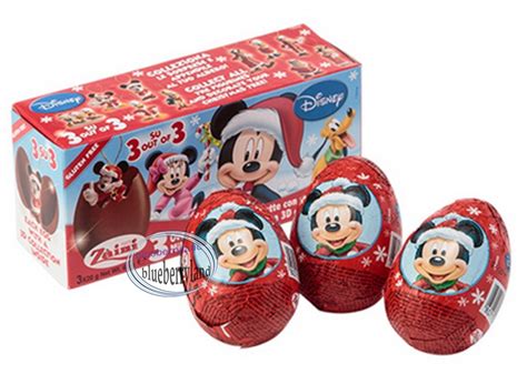 Zaini Disney Mickey Mouse Christmas Chocolate Surprise 3 Eggs With Toy ...