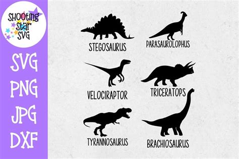 Dinosaur Icons SVG - Dinosaurs with Names SVG - Dinosaur SVG