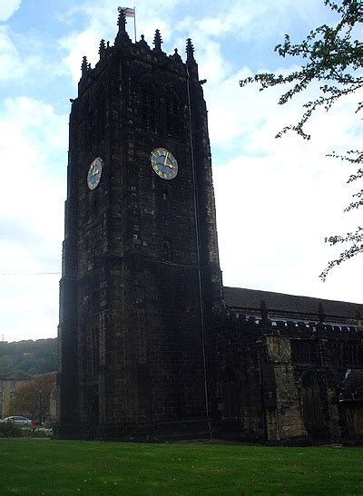 Halifax Photo Gallery - A view of the 15th century tower of Halifax Minster