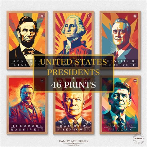 46 US Presidents Prints, US Presidents Poster, American History ...