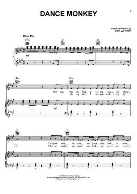 Dance Monkey Piano Sheet Music | OnlinePianist