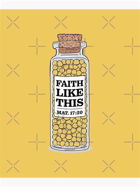 "Mustard Seed Bible Verse Illustration Matthew 17 20 Christian" Poster for Sale by PassionFury ...