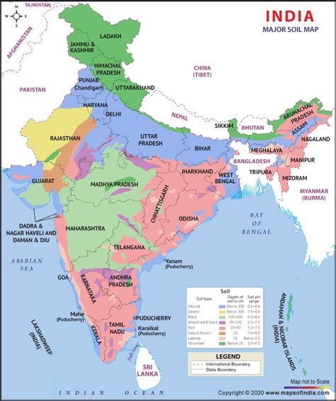 Major Soil types in India is shown in the map with forest and mountain ...