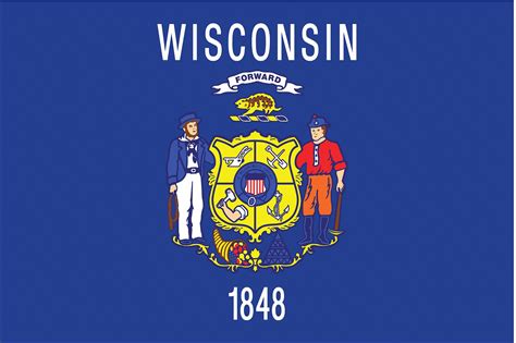 NYLGLO Wisconsin State Flag, 3 ftH x 5 ftW, Outdoor - 2NEP4|145960 ...