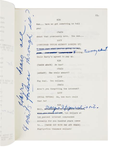 Lucille Ball | Here's Lucy Annotated Script