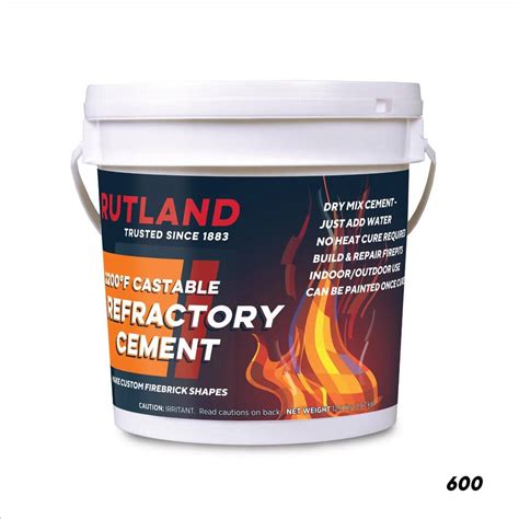 Rutland 12-1/2 lbs. Castable Refractory Cement Tub 600 - The Home Depot