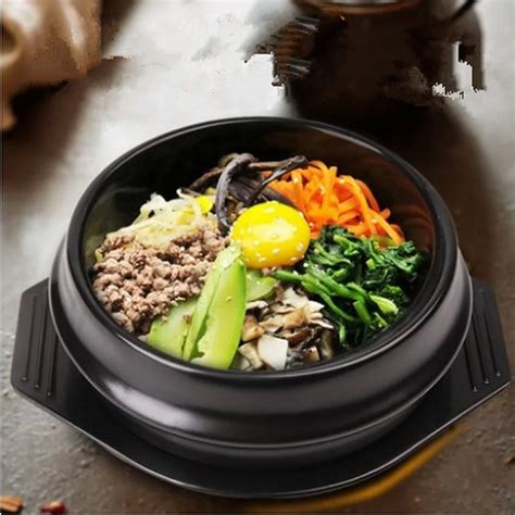 NEW Classic Korean Cuisine Sets Dolsot Stone Bowl Pot for Bibimbap ...