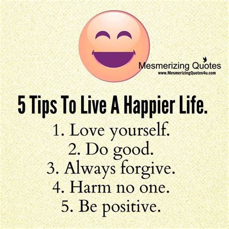 5 Tips To Live A Happier Life Pictures, Photos, and Images for Facebook ...