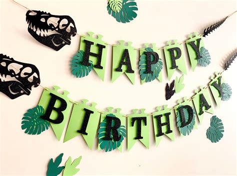 Dinosaur Birthday Banner Happy Birthday Dinosaur Banner - Etsy Canada ...