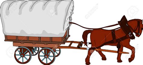 horse and covered wagon clipart - Clipground