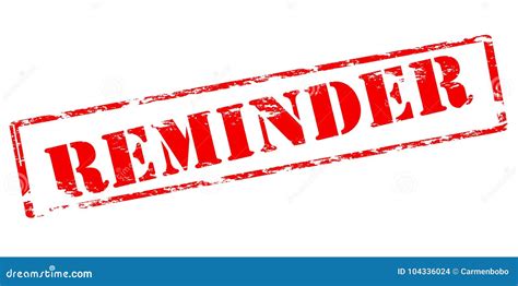 Reminder stock vector. Illustration of word, rectangular - 104336024