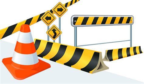 Road Construction Vector Signs. Royalty-Free Stock Image - Storyblocks