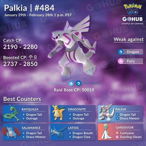 Palkia Raid Counters Guide: best Palkia counters in Pokémon GO | Pokemon, Pokemon go