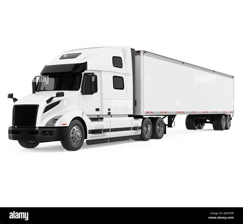 Container Truck Isolated Stock Photo - Alamy