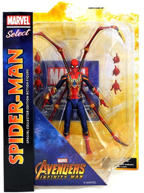 Marvel Avengers Infinity War Marvel Select Iron Spider-Man 7 Action Figure Diamond Select Toys ...