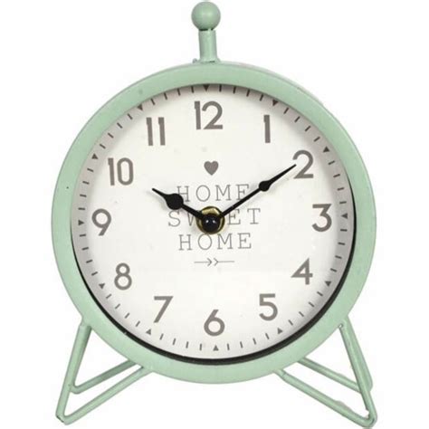 Crystal Art Gallery Home Sweet Home Table Top Clock - Light Green, 6 x ...