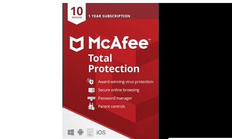 McAfee Total Protection 2021 | 10Devices - 1 year | Windows - Mac - Android - iOS